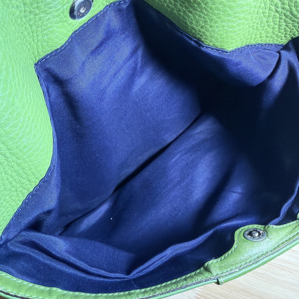 Vintage Coach Hamilton Large Green Pebbled Leather Tote, Handbag F13083 - Picture 7 of 16